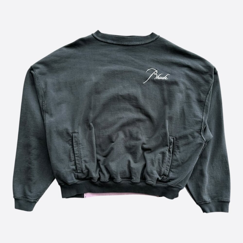 Rhude Black & Pink Logo Panel Sweater